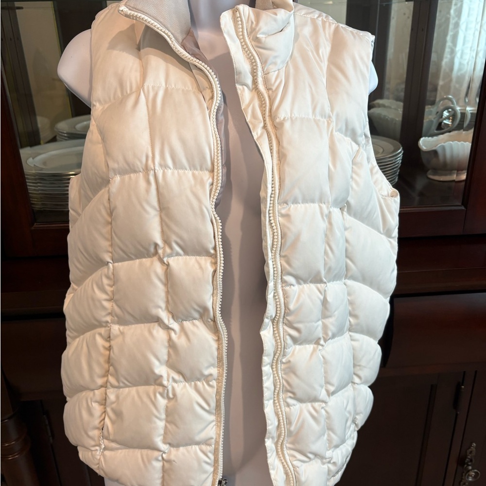 Eddie Bauer White Puffer Vest